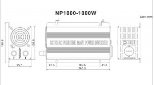 P1000-122 (Inversor onda pura 12V-220V en 1000W) – Himelco
