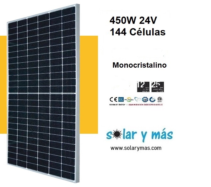 Panel solar monocristalino 50W 12V células mono PERC