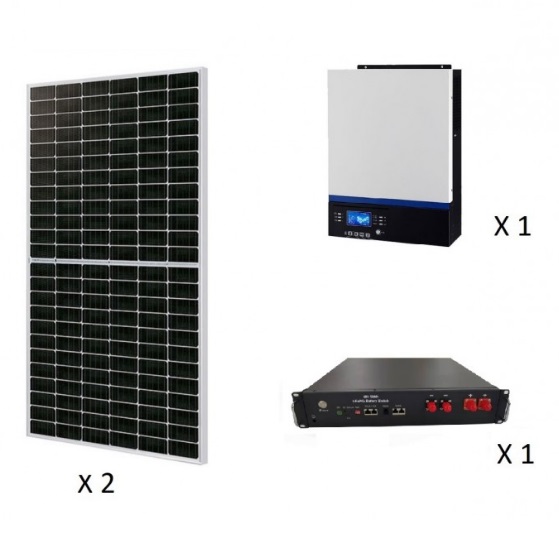 Kit solar con baterías 350W/550W 12V